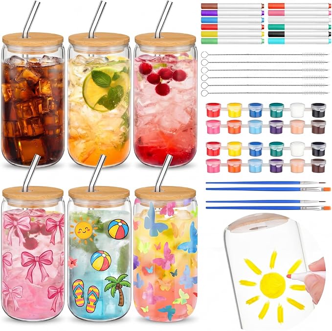 Pickmesh 6 Set Graduation Gift Glass Painting Kit by Pickmesh