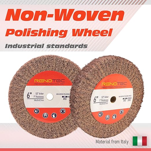 6 Inch Flap Wheel, Non-Woven Polishing Wheel (Grit80)