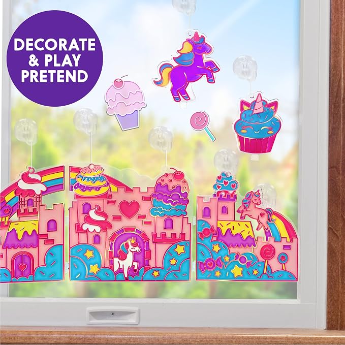 Made By Me Paint & Create Window Art Worlds Unicorn Kit – DIY Suncatcher Kit - Image 4