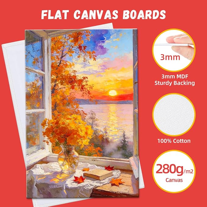 Simetufy 5 Pack 20"x30" Large Canvas Boards - Image 3