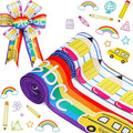 2 Rolls Back to School Wired Edge Ribbons, 12 Yards Apple Pencil Stripe by Unknown
