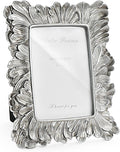 Cuspin 4x6 Picture Frame Silver, Vintage Ornate Palm Leaves Textured by Cuspin
