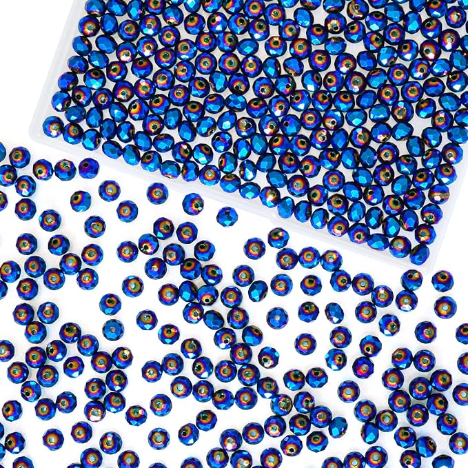 460Pcs 8mm Crystal Glass Beads for Jewelry Making Beads for Bracelets Necklace by Laopottbeads