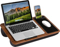 LAPGEAR Home Office Lap Desk – Espresso Woodgrain, Fits 15.6” Laptops by LapGear