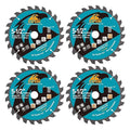 5-1/2 Inch Miter/Table Saw Blades 4pcs, 24 Teeth ATB TCT Fine Finish Wood Cutting Circular Saw Blade with 5/8 Inch Arbor