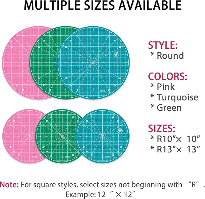 Headley Tools 10"x10" Round Rotating Cutting Mat, Self Healing Mat - Image 2