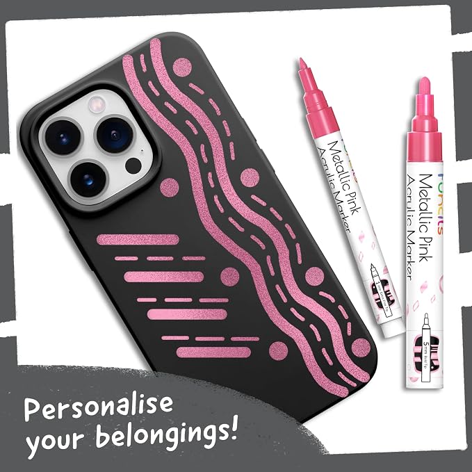 5 Acrylic Metallic Pink Paint Pen - Image 6