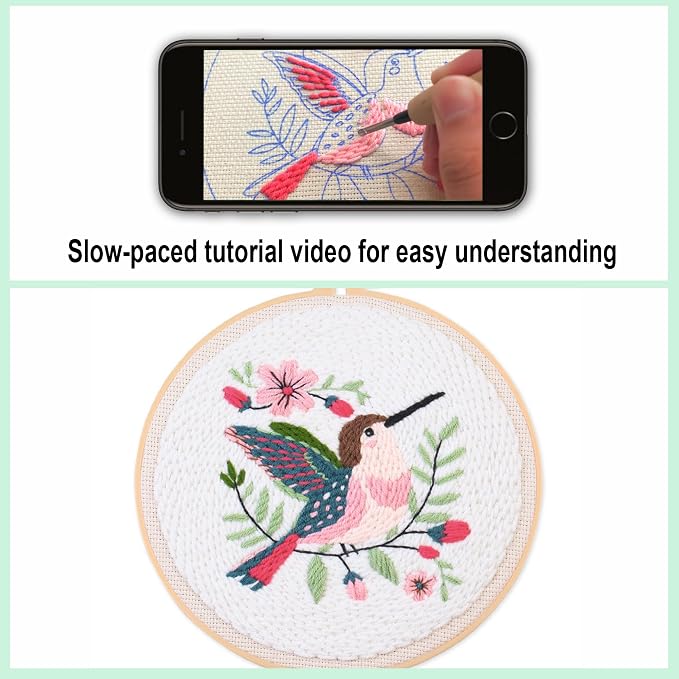 Myfelicity Punch Needle Embroidery Kit, Beginner Craft Set - Image 2