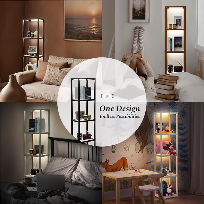 FENLO LED Display Shelf Unit – Dimmable Lighted Furniture - Image 8