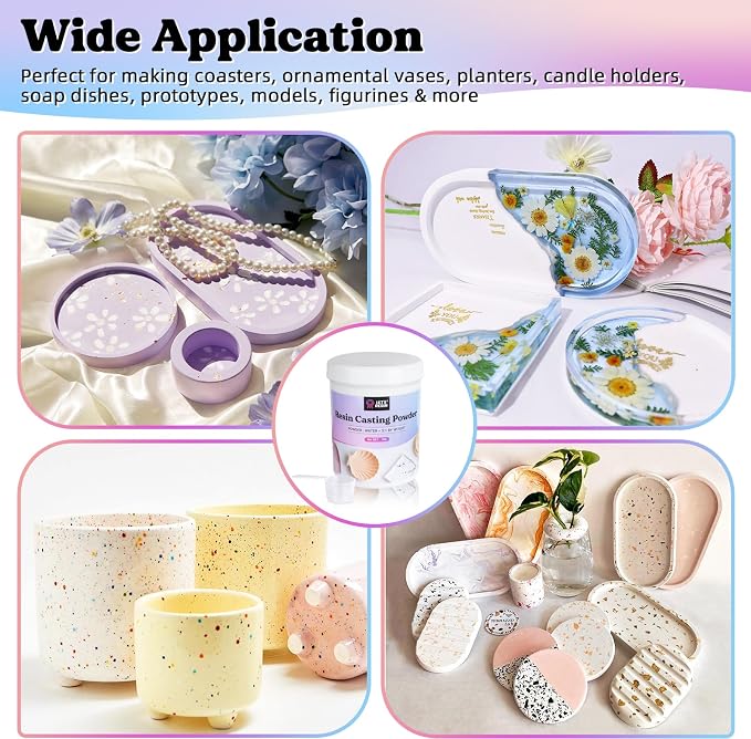 LET'S RESIN Resin Casting Powders Starter Kit, 1000g Fast Cured Odorless - Image 4