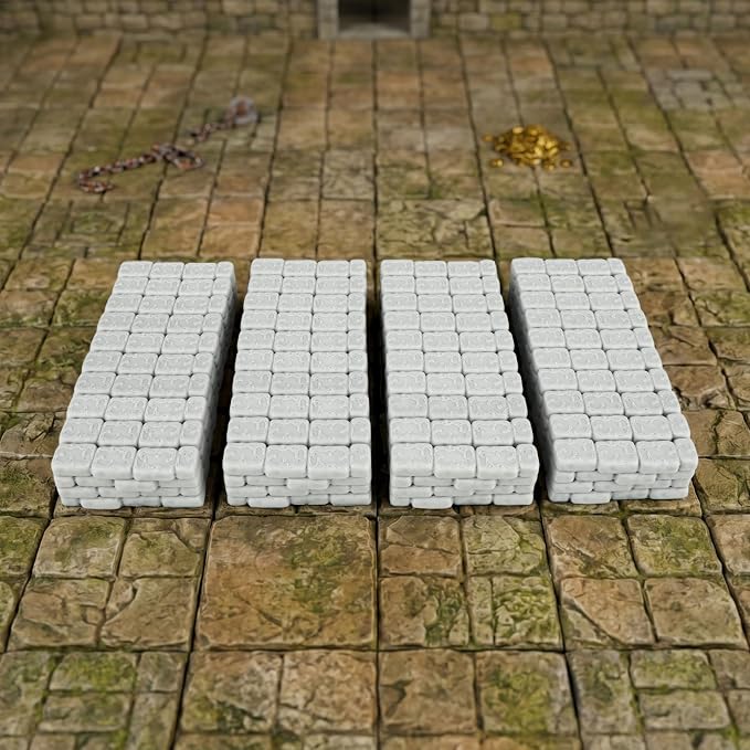 Dungeon Walls 40pcs 28mm Miniature RPG Terrain Modular System DND Terrain by AUSPDICE