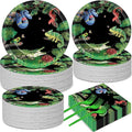 50 Guests Reptile Snake Party Plates and Napkins Party Supplies Jungle Swamp by Qyeahkj