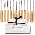 Schaaf Tools Hand-Sharpened Wood Carving Tools Set of 12 Chisels and Gouges by SchaafTools