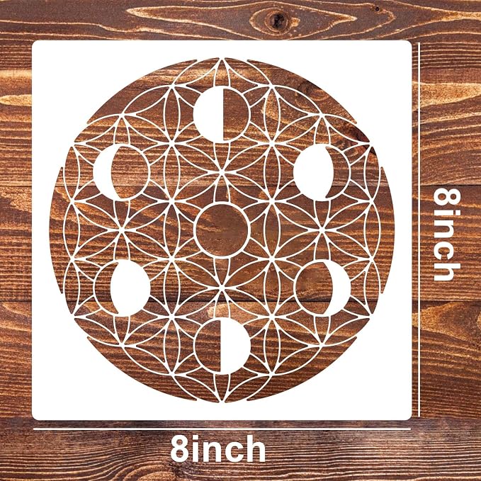 Sacred Geometry Stencil 8inch Reusable Stencils - Image 2