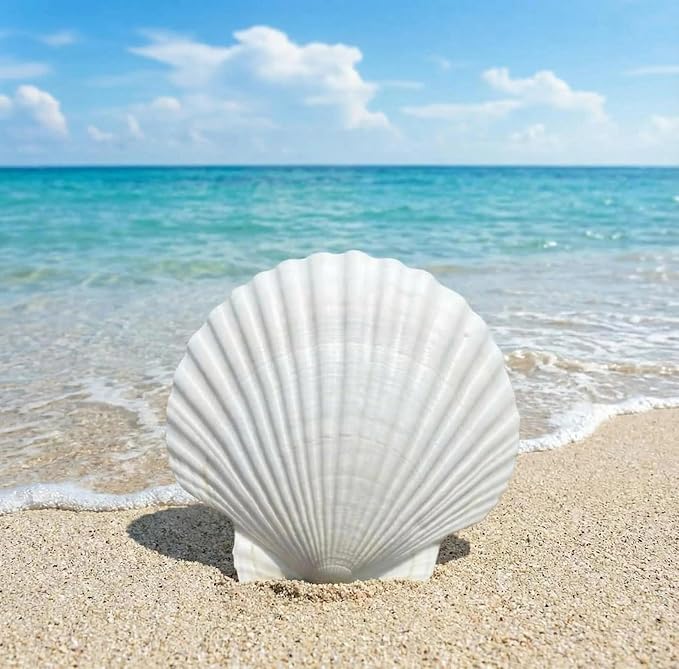 HappyFiller 12 PCS Natural Seashells 2-3 Inch, Beach Theme Party, Wedding by HappyFiller