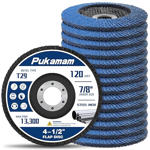 14 Pack of Flap Discs 4 1/2 for Angle Grinder Grit 120 Type 29 Zirconia Grinding Wheel for Wood Metal Sanding