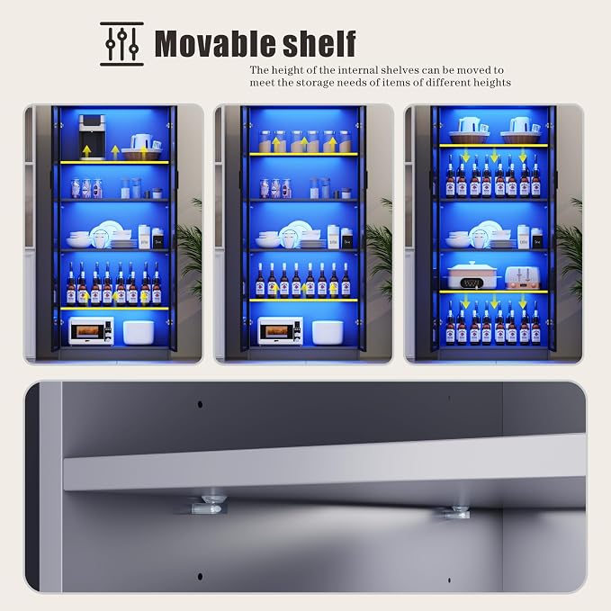 Dystler 65" Tall 5-Tier Display Cabinet - Image 4