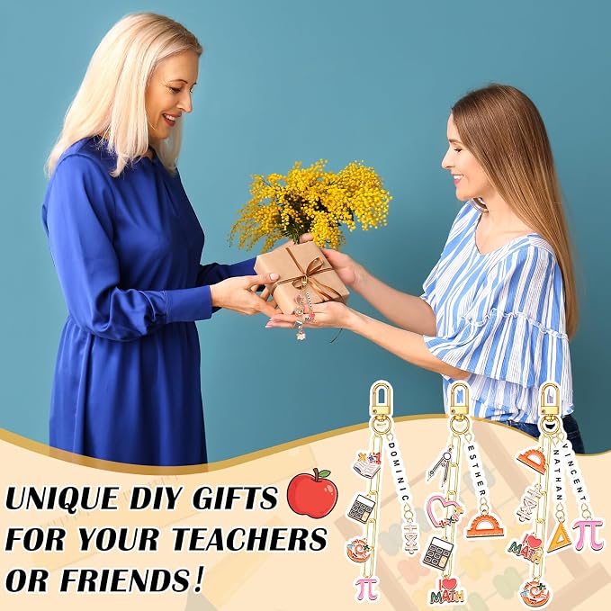 CraftyDream 558 Pcs Math Teacher Charms Keychain Making Kit Back to School - Image 6