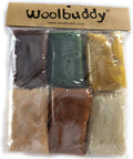Woolbuddy Needle Felting Wool, Natural Handmade Wool Roving, 6 Vibrant Colors by Woolbuddy