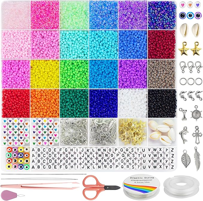 Redtwo 8000pcs 3mm Glass Seed Beads by Redtwo