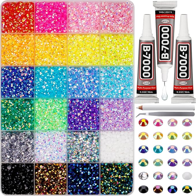 17000Pcs Rhinestones for Bedazzling, 4mm Bedazzler Kit by Worthofbest