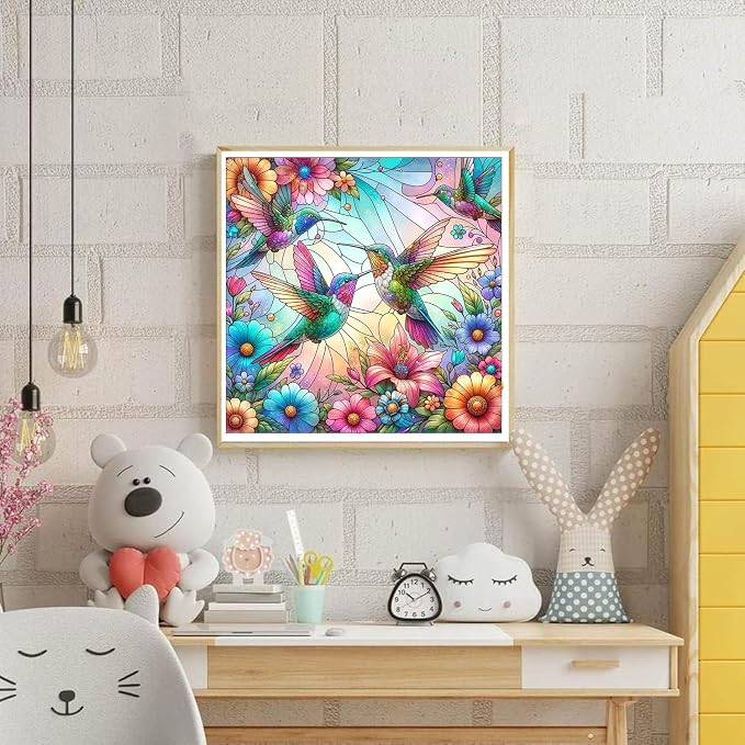 EIBEILI Diamond Art Kits for Adults-Hummingbird Diamond Painting Wall Decor | - Image 7