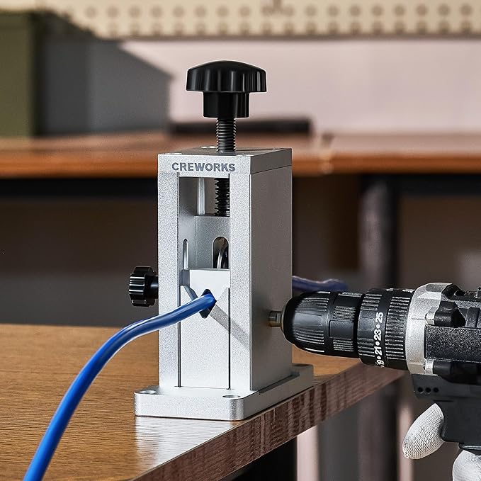 Manual Wire Stripper Machine with Adjustable Feed Hole, Portable Cable Wire Stripper for Scrap Copper Wire Recycling - Drill Powered, Copper Wire Stripping without Replacing Hole Plates