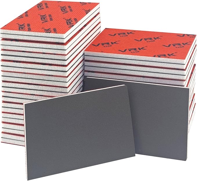 28 Pcs 320 Grit Sanding Sponge,Ultra Fine Sandpaper,Soft Foam Hand Sander Block Wet Dry Sanding Pads for Automobile Wood Furniture Metal Drywall Polishing