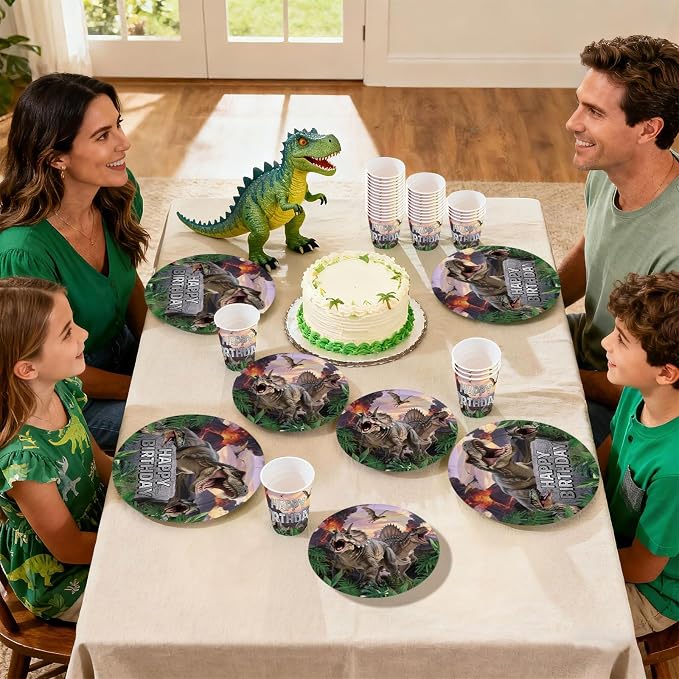 168Pcs Dinosaur Birthday Party Supplies - Image 7