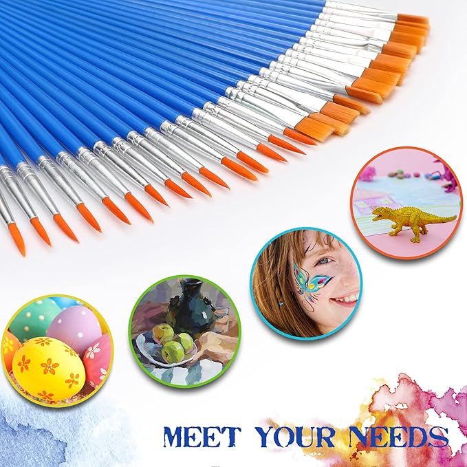 UPINS 30 Pcs Paint Brushes, Small Brush Bulk - Image 4