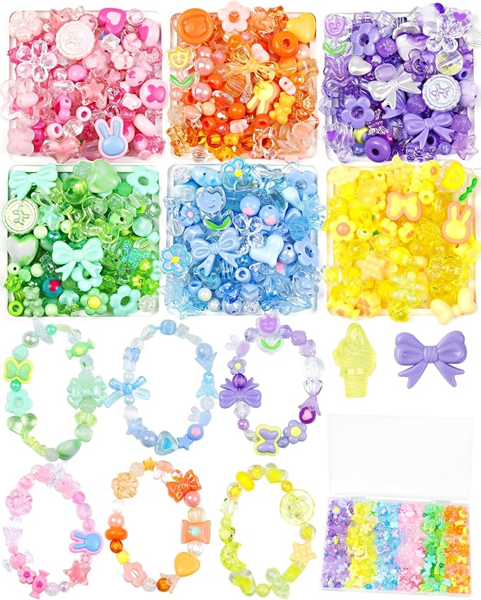 FIVEIZERO 480PCS Assorted Acrylic Beads by FIVEIZERO
