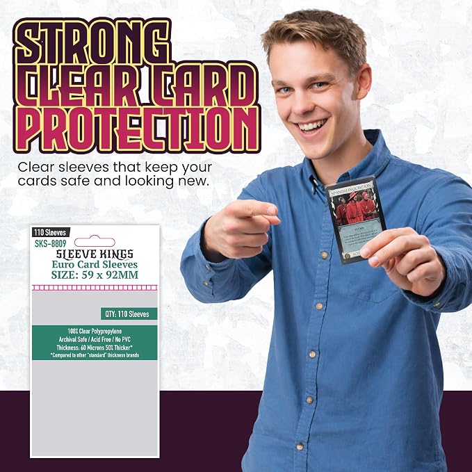 Sleeve Kings Standard Card Sleeves – 110 Count, Medium Euro Size, Compatible - Image 2