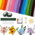 1050 PCS Pipe Cleaner Flower Kit, 15 Assorted Colors Pipe Cleaners Craft by Unknown