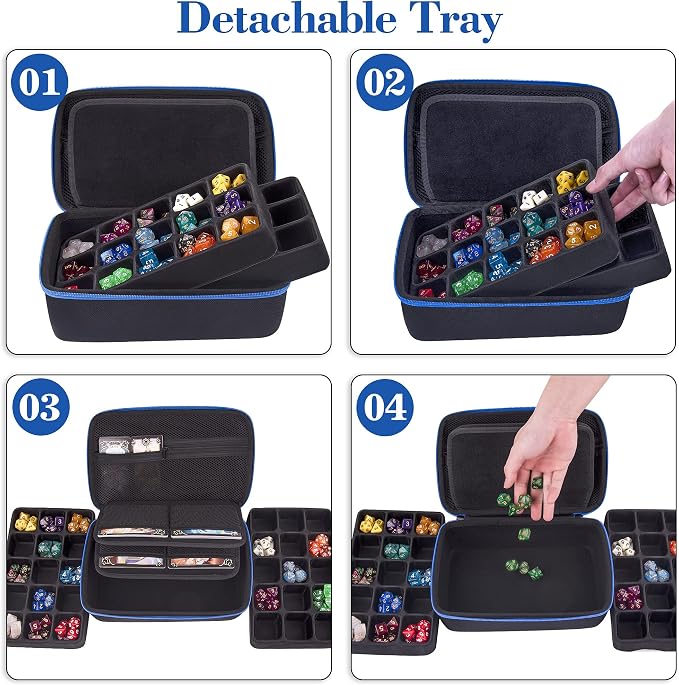 SIQUK Dice Storage Case Big Capacity Dice Box - Image 5