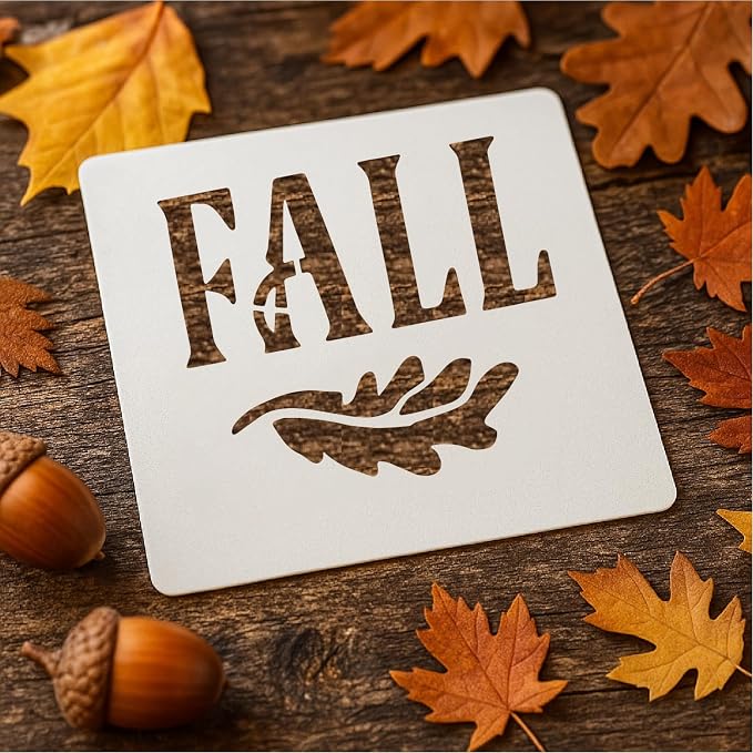 Fall Stencils 56PCS 4in Reusable Plastic Templates Fall Craft Paint Stencil DIY - Image 4