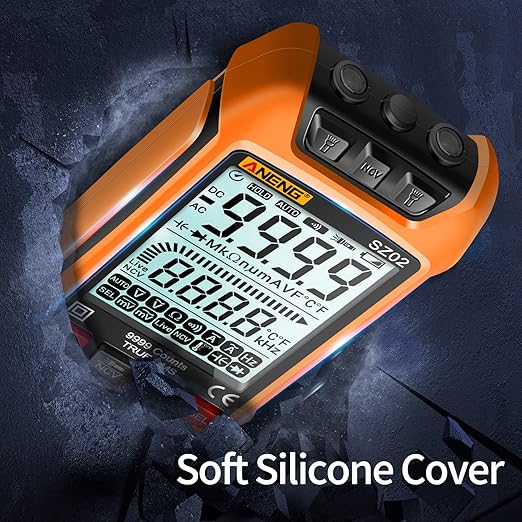 ANENG Digital Multimeter Smart Testers TRMS 9999 Counts Anti-Burning Ohm Amp Volt Meter Measures NCV,AC/DC Current/Voltage,Resistance,Continuity,Capacitance,diodes,Auto-ranging Electrical Tools