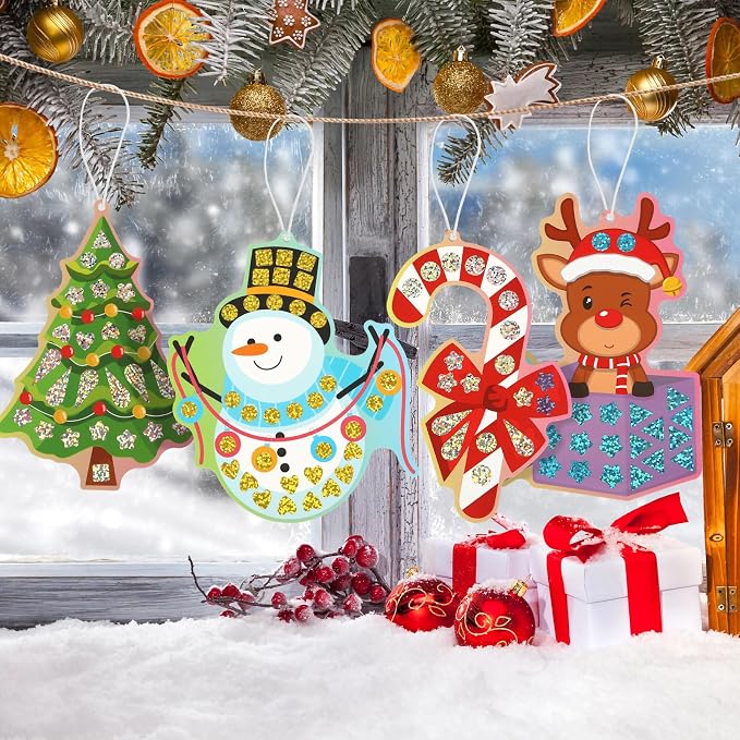 JULEASEL Mirror Mosaic Craft Kit, Christmas Sticker Activity Ages 4-8 | Spark - Image 3