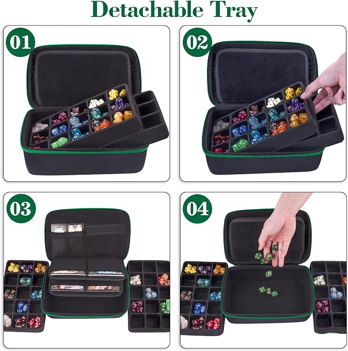 SIQUK Dice Storage Case Big Capacity Dice Box - Image 5