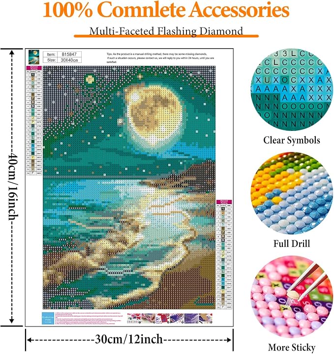 Offito Moon Beach Diamond Art Kits - Image 4