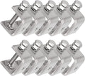 Stainless Steel C Clamps Mini 1 Inch for Mounting, Heavy Duty Metal U Clamps for Metal Working, Small Desk Clamp with Stable Wide Jaw Opening & Protective Pads/I-Beam Design (10pcs)