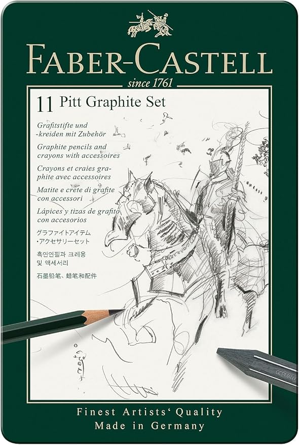 Faber-Castell 11 Piece Pitt Graphite Tin Set by Faber-Castell