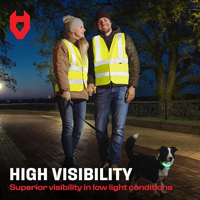 NoCry 360° Reflective Hi Vis Vest for Men and Women with Reinforced Stitching — ANSI/ISEA Yellow High Visibility Clothing for Work with Strong Hook & Loop Closure