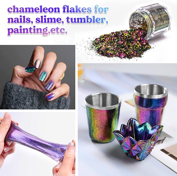 LET'S RESIN Chameleon Flakes, Resin Supplies -Intense Color Shift Pigment Powder - Image 4
