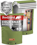 Redford Supply Co. Cold Snap (5°F) Backflow Preventer Insulation Cover, 20"W x 34"H, Pipe Insulation, Water Sprinkler Covers for Outside, Sprinkler Backflow Cover for Winter, Well Pump Bag (Green)