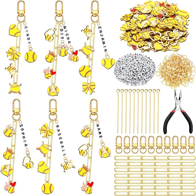 CraftyDream 558 Pcs Softball Charms by CraftyDream