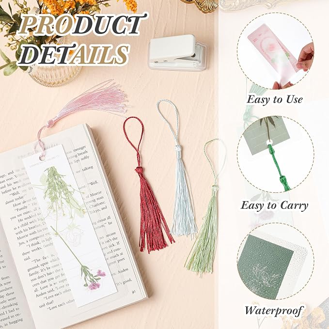 Fuyoooo 301 Pcs DIY Bookmark Making Kit 150 Bookmark Laminating Pouches 5 Mil - Image 3