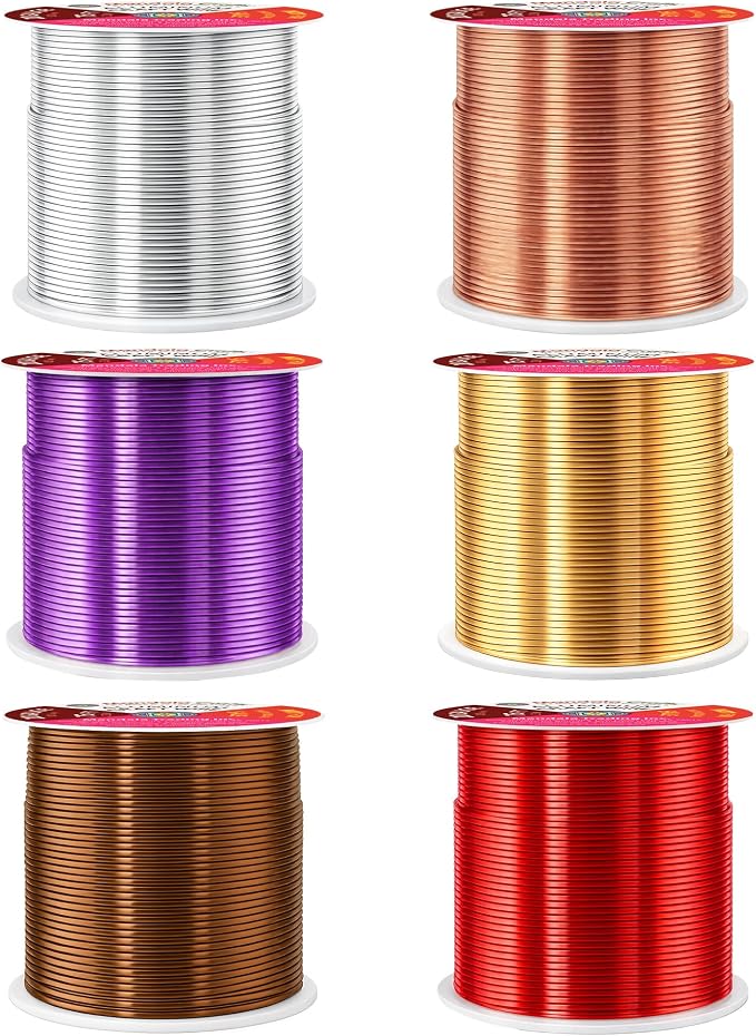 Mandala Crafts 20 GA Purple Brown Red Assorted Anodized Aluminum Craft Wire | - Image 2