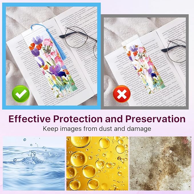 200 PCS Clear Bookmark Sleeves Kit, 7x2.3 in Photo Booth Sleeves - Image 4