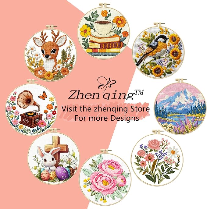 Zhenqing Cute Dragon on Books Stamped Cross Stitch Kit - Image 8