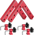 90 Degree Positioning Squares, Right Angle Clamps for Woodworking 5.5" x 5.5"(14 x 14cm), Aluminum Alloy Corner Clamps, Clamping Squares Tool for Picture Frame Box Cabinets Drawers